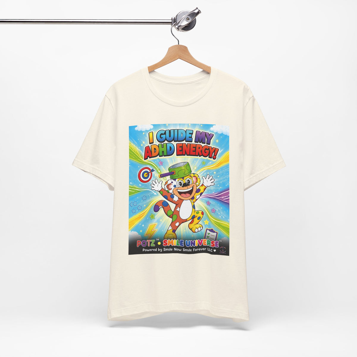 Potz™ Unisex Jersey Short Sleeve Tee – "I Guide My ADHD Energy!" Graphic Tee | Smile Universe Collection