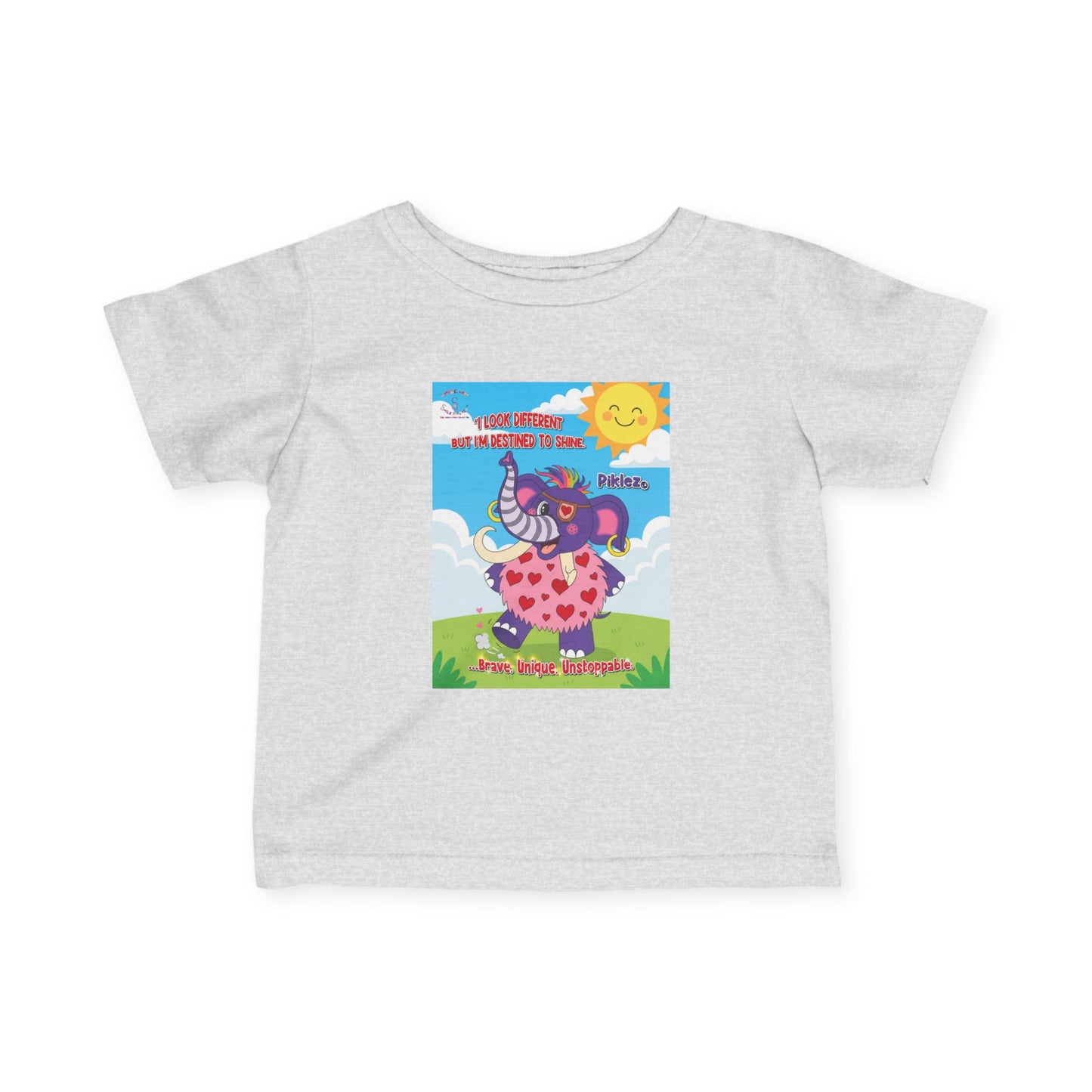 Piklez™ Infant Fine Jersey Tee – “Destined to Shine” Baby Shirt | Smile Universe Piklez Collection