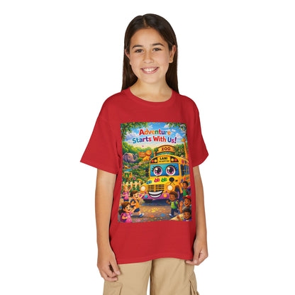 Lani™ Youth DryBlend® T-Shirt – "Adventure Starts With Us!" Graphic