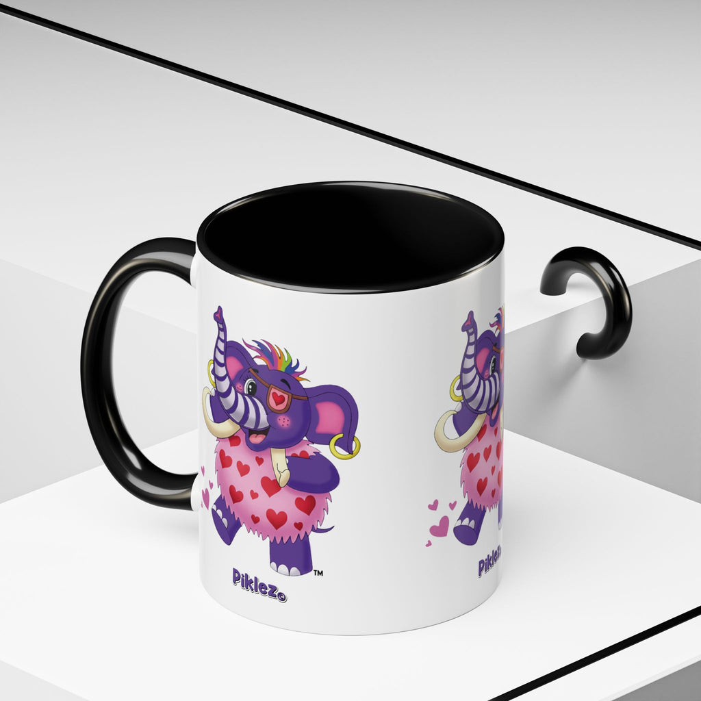 Piklez™ Accent Coffee Mug (11oz & 15oz) – "Full of Love!" Graphic | Smile Universe Collection