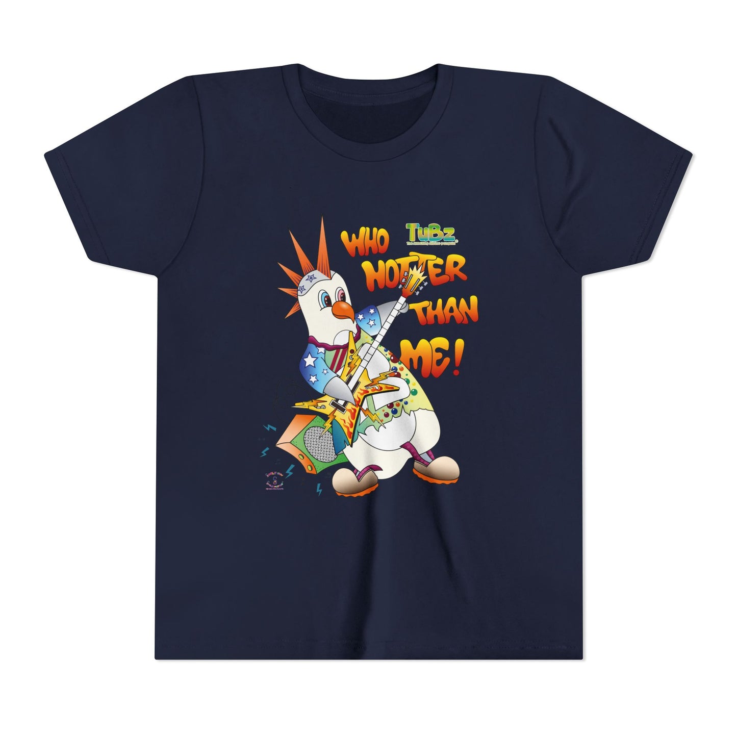 TuBz™ Rockstar Kids T-Shirt - "Who Hotter Than Me!" Graphic Tee | Smile Universe TuBz4Kidz Collection