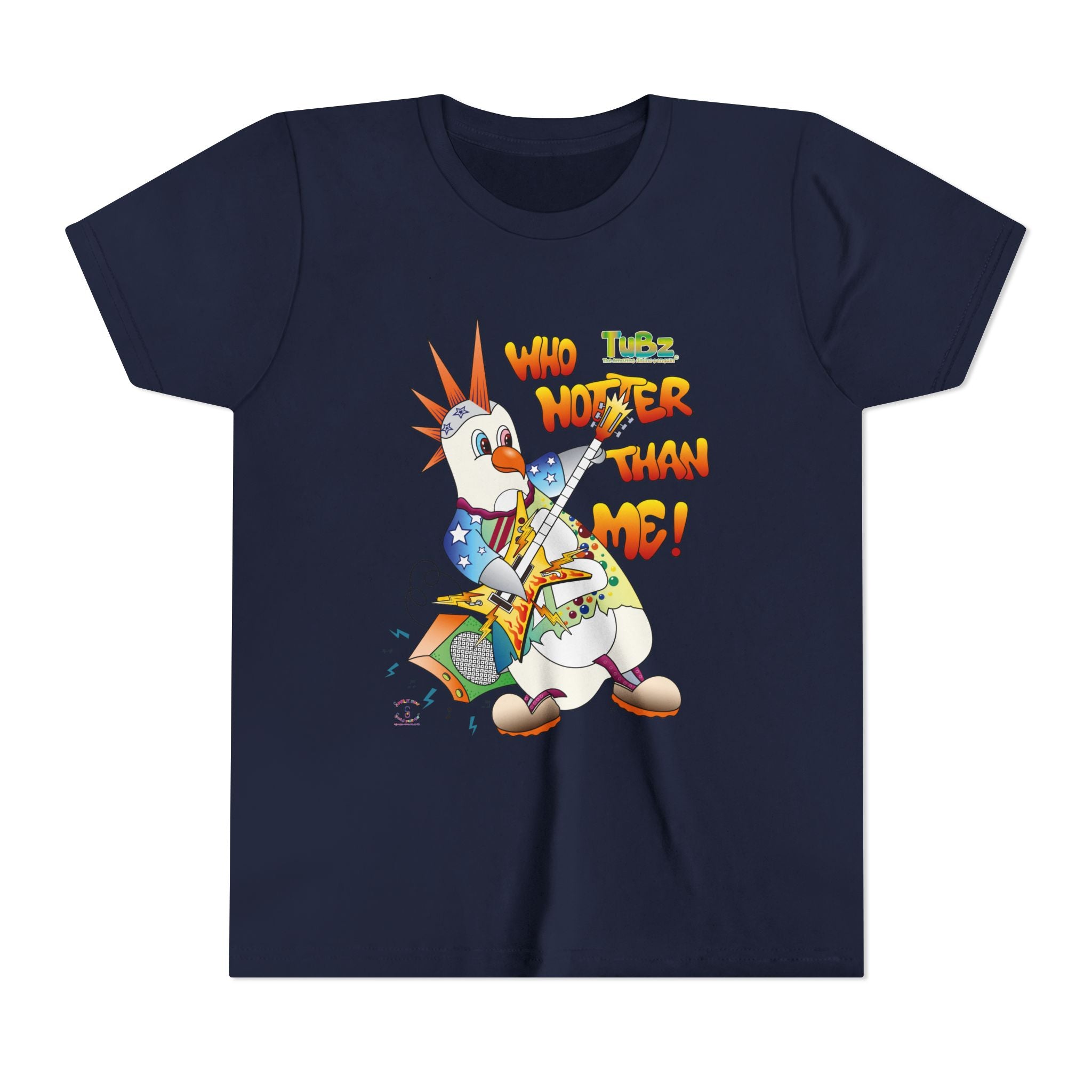 TuBz™ Rockstar Kids T-Shirt - "Who Hotter Than Me!" Graphic Tee | Smile Universe TuBz4Kidz Collection