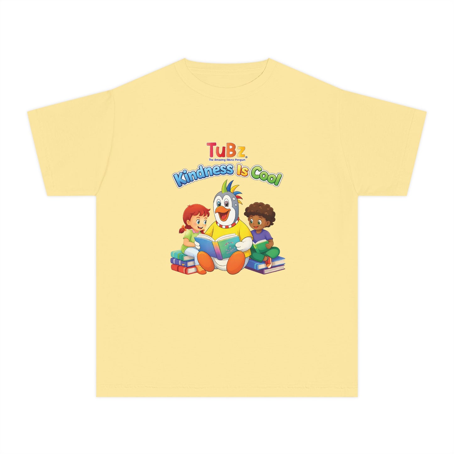 TuBz™ "Kindness Is Cool" Kids T-Shirt - Positive Message Graphic Tee | Smile Universe TuBz4Kidz