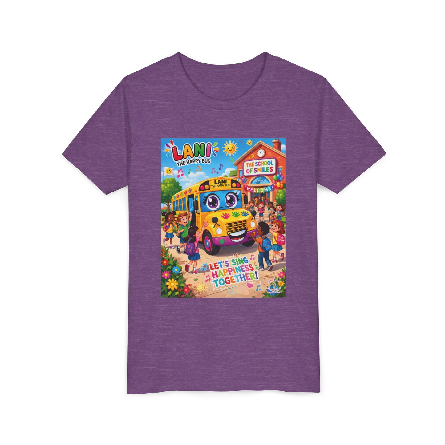 Lani™ Youth Short Sleeve Tee – "Let's Sing Happiness Together!" Graphic