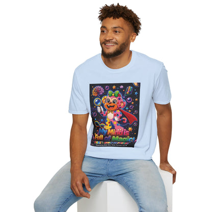Panz™ Unisex Softstyle T-Shirt – "My Mind is Full of Magic" Graphic | Smile Universe Collection