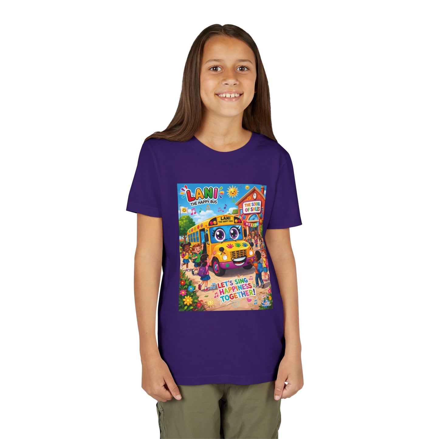 Lani™ Youth Short Sleeve Tee – "Let's Sing Happiness Together!" Graphic