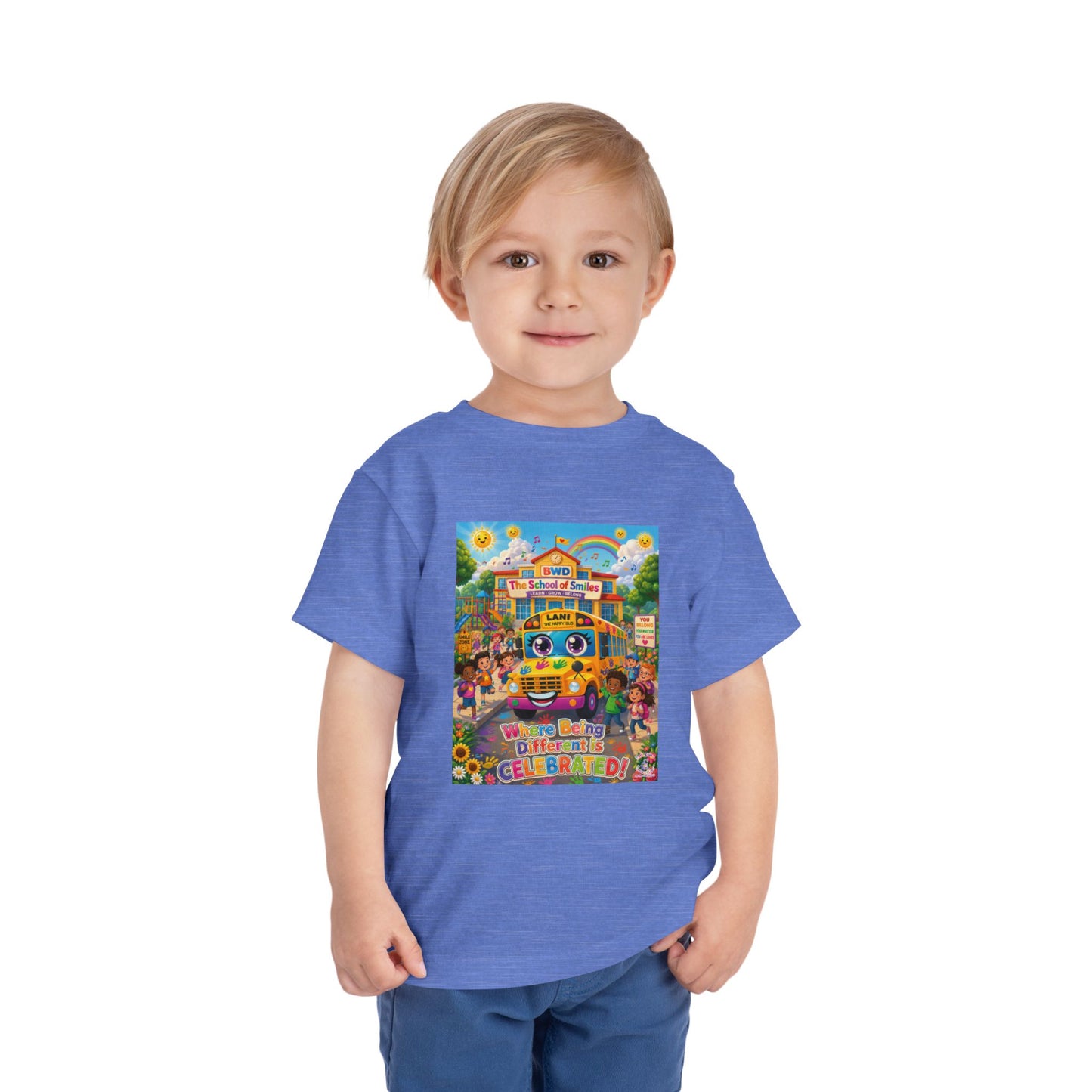 Lani™ Toddler Short Sleeve Tee – "Where Being Different is CELEBRATED!" Graphic Shirt