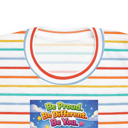 TuBz™ "Be Proud. Be Different. Be You." Kids T-Shirt - Inspirational Graphic Tee