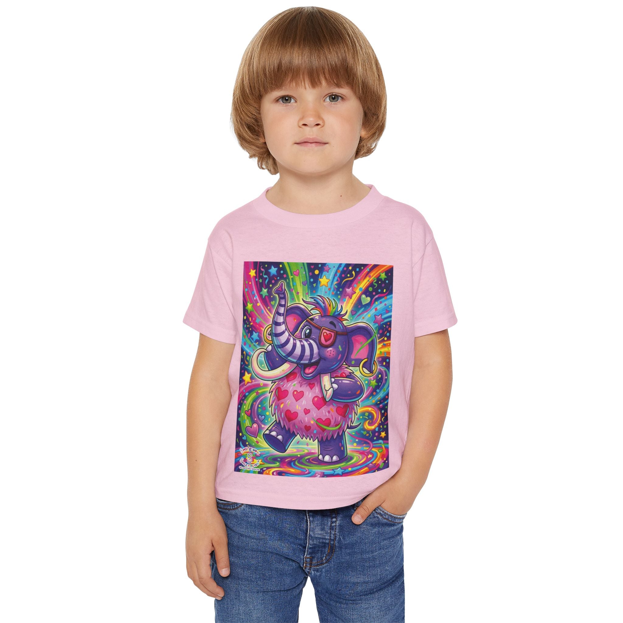 Piklez™ Heavy Cotton™ Toddler T-Shirt – "Born to Celebrate!" Graphic Shirt | Smile Universe Collection