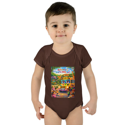 Lani™ Infant Baby Rib Bodysuit – "Adventure Starts With Us!" Graphic