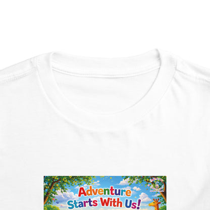 Lani™ Toddler Short Sleeve Tee – "Adventure Starts With Us!" Graphic