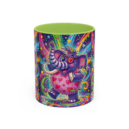 Piklez™ 11oz, 15oz Accent Coffee Mug – "Born to Celebrate!" Graphic | Smile Universe Collection