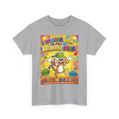 Potz™ Unisex Heavy Cotton™ Tee – "My ADHD Brain is Full of Brilliant Ideas!" Graphic Tee | Smile Universe Collection