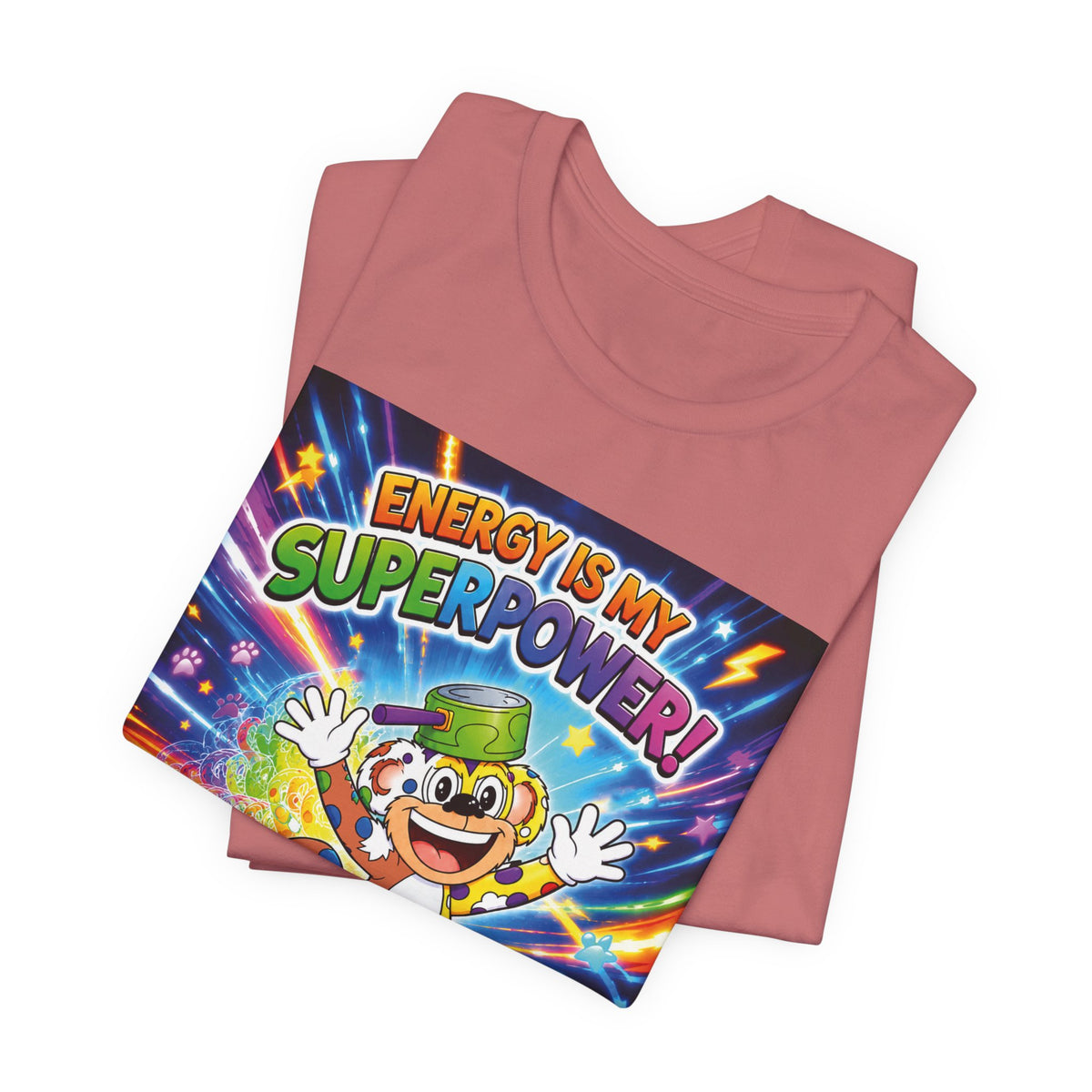 Potz™ Unisex Jersey Short Sleeve Tee – "Energy is My Superpower!" Graphic Tee | Smile Universe Collection