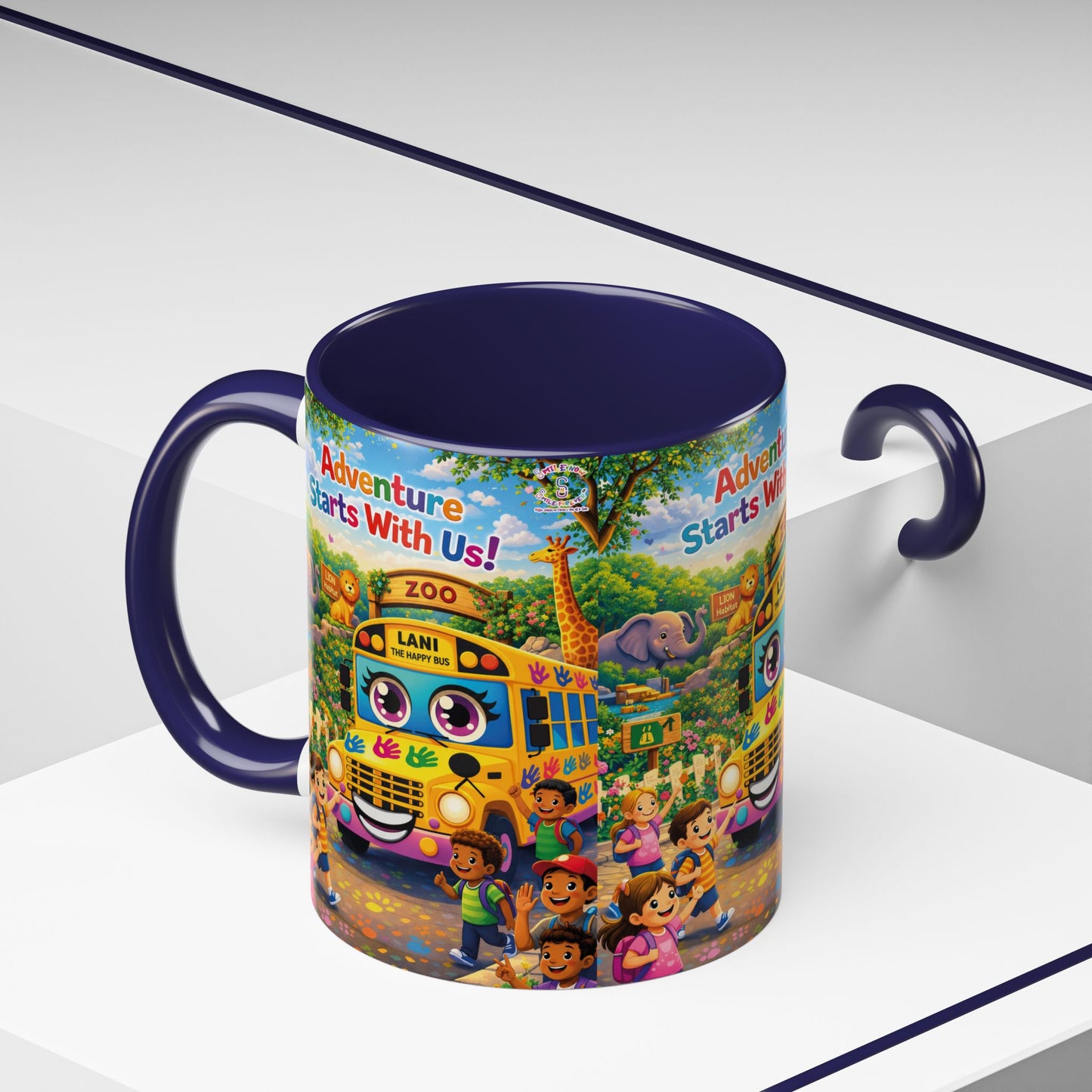 Lani™ Accent Coffee Mug (11oz & 15oz) – "Adventure Starts With Us!" Graphic