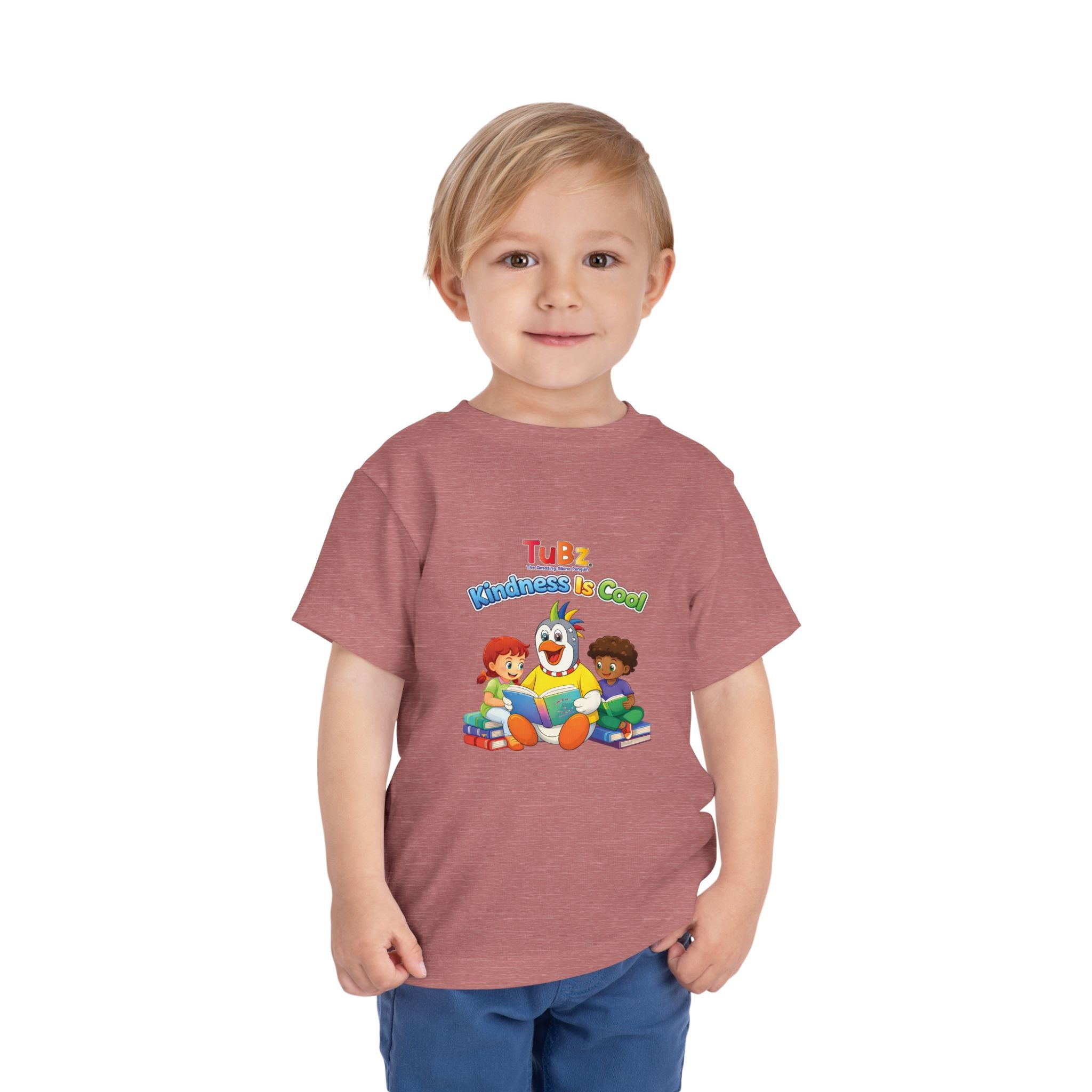 TuBz™ "Kindness Is Cool" Kids T-Shirt - Positive Message Graphic Tee | Smile Universe TuBz4Kidz