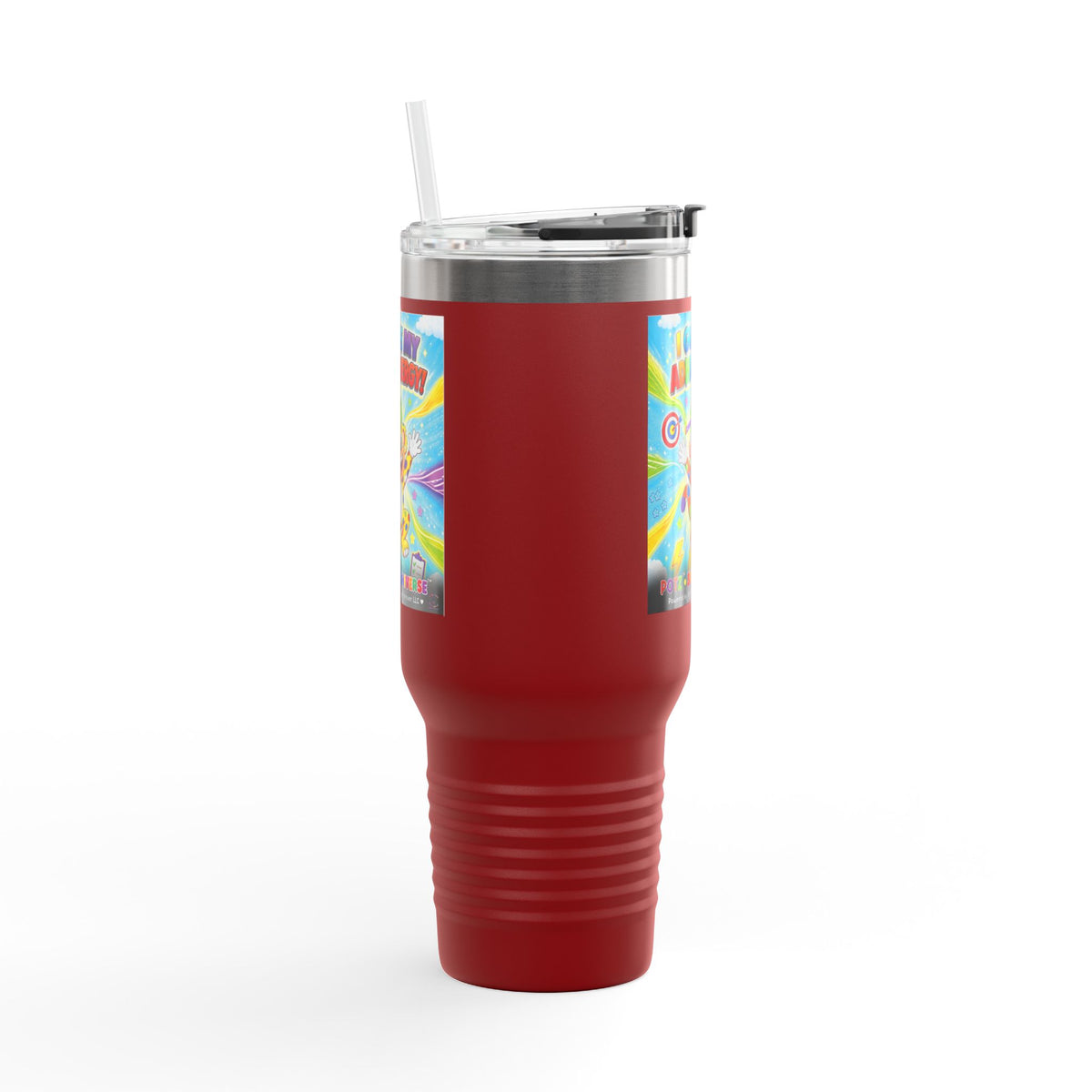Potz™ Insulated Travel Mug 40oz – "I Guide My ADHD Energy!" Graphic Tumbler | Smile Universe Collection