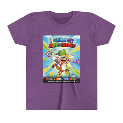 Potz™ Youth Short Sleeve Tee – "I Guide My ADHD Energy!" Graphic Tee | Smile Universe Collection