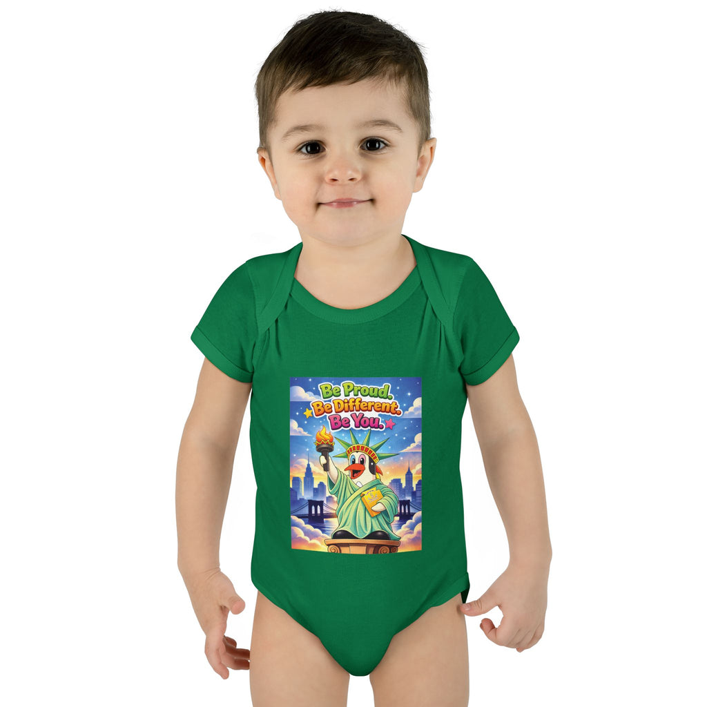 TuBz™ "Be Proud. Be Different. Be You." Infant Bodysuit - Inspirational Baby Onesie