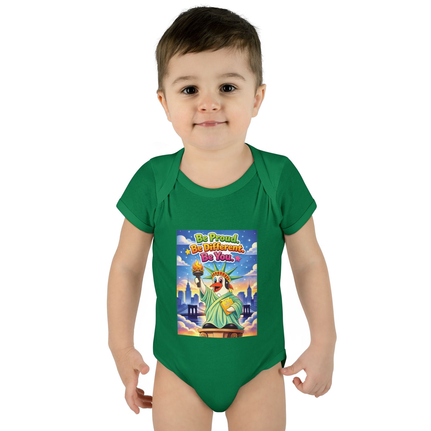 TuBz™ "Be Proud. Be Different. Be You." Infant Bodysuit - Inspirational Baby Onesie