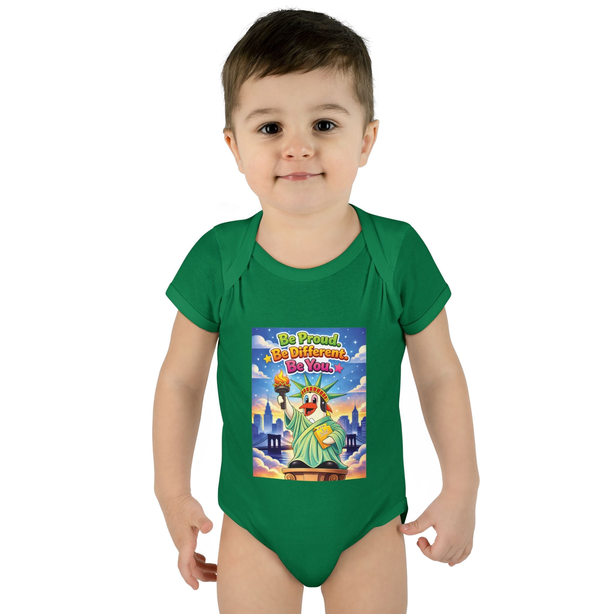 TuBz™ "Be Proud. Be Different. Be You." Infant Bodysuit - Inspirational Baby Onesie