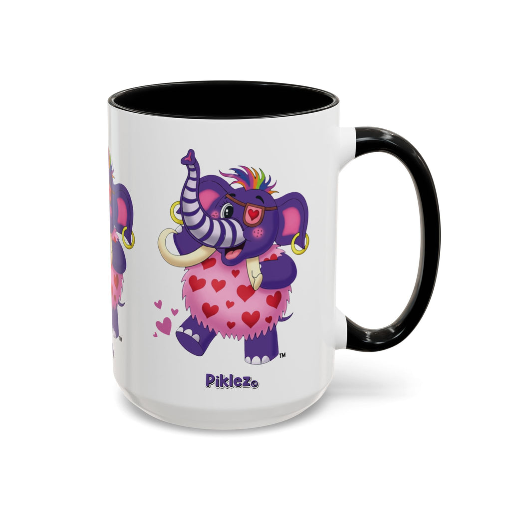 Piklez™ Accent Coffee Mug (11oz & 15oz) – "Full of Love!" Graphic | Smile Universe Collection