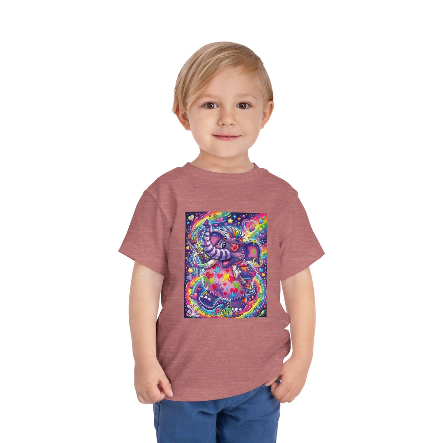Piklez™ Toddler Short Sleeve Tee – "Magic Paint!" Graphic Shirt | Smile Universe Collection