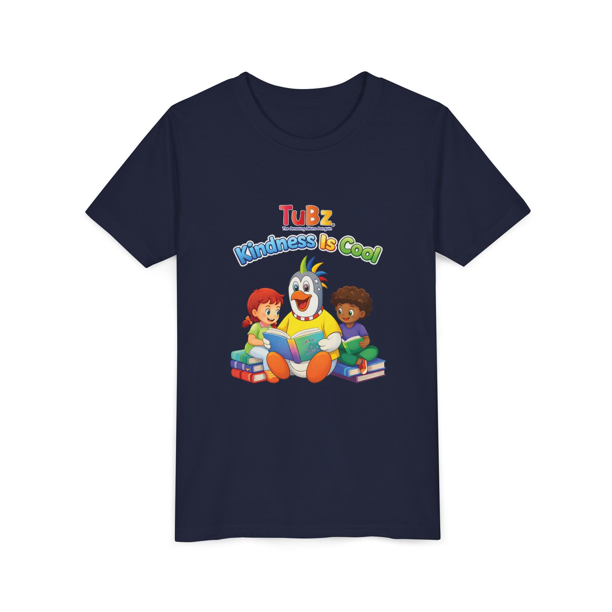 TuBz™ "Kindness Is Cool" Kids T-Shirt - Positive Message Graphic Tee | Smile Universe TuBz4Kidz
