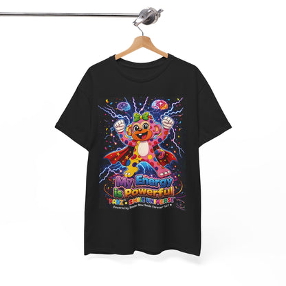 Panz™ Unisex Heavy Cotton™ Tee For Adult – "My Energy is Powerful" Graphic Tee | Smile Universe Collection