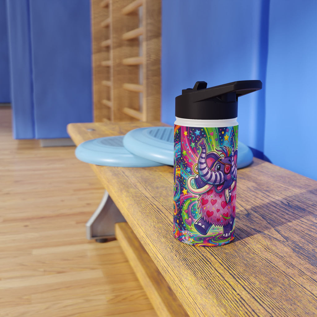 Piklez™ Stainless Steel Water Bottle with Standard Lid – "Born to Celebrate!" Graphic | Smile Universe Collection