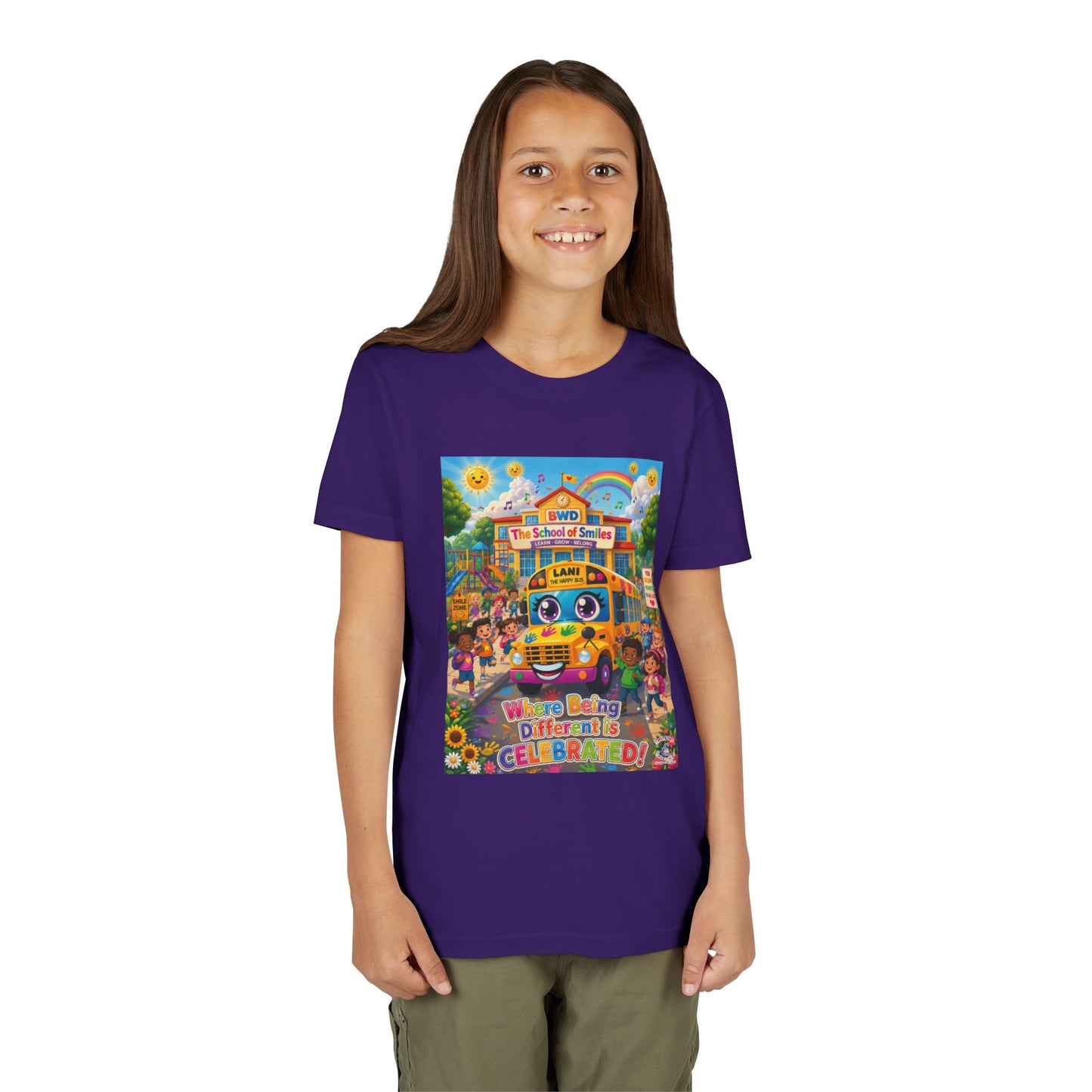 Lani™ Youth Short Sleeve Tee – "Where Being Different is CELEBRATED!" Graphic Shirt
