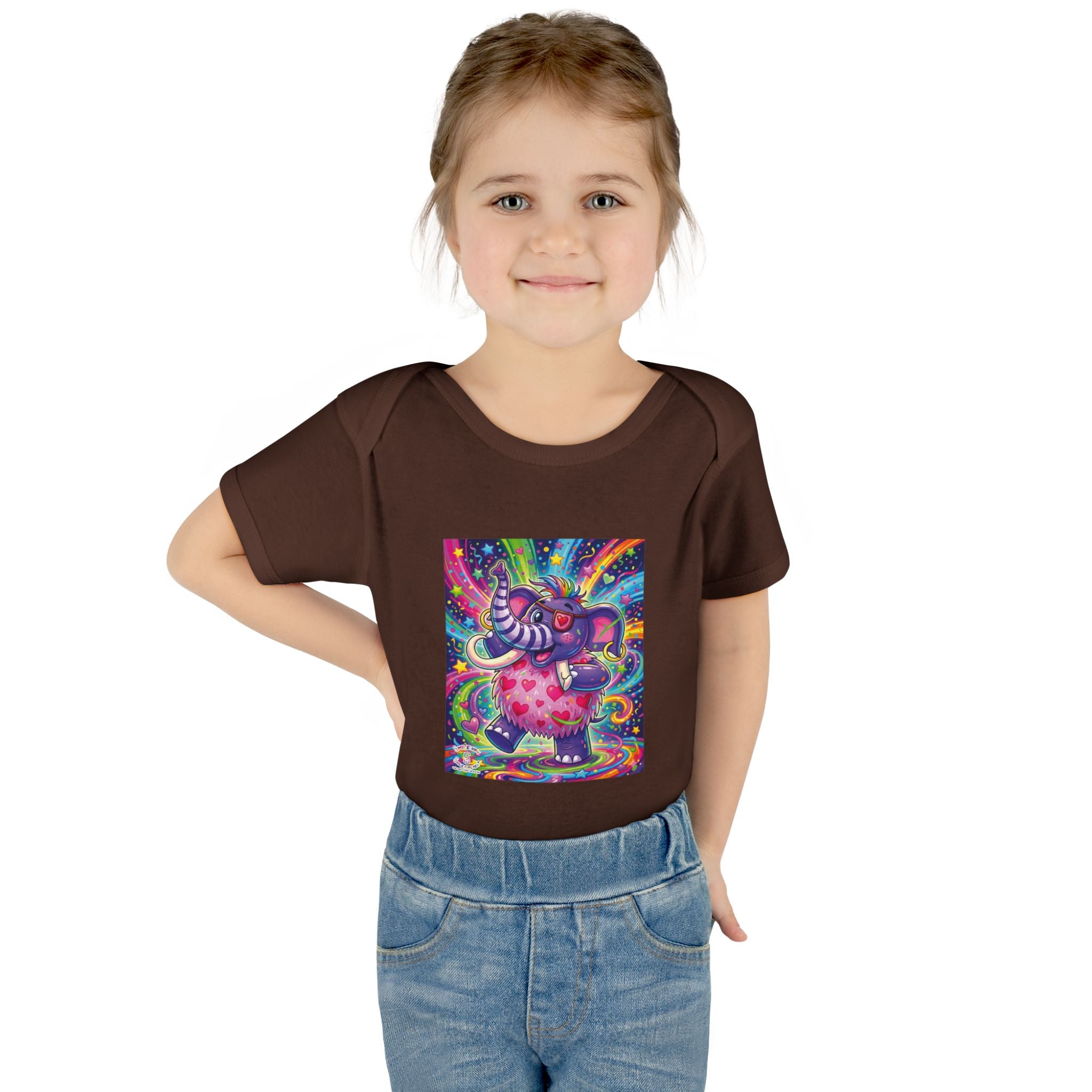 Piklez™ Infant Baby Rib Bodysuit – "Born to Celebrate!" Graphic | Smile Universe Collection