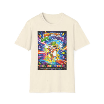 Potz™ Unisex Softstyle T-Shirt – "Energy is My Superpower!" Graphic Tee | Smile Universe Collection
