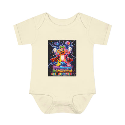 Panz™ Infant Baby Rib Bodysuit – "My Energy is Powerful" Graphic Onesie | Smile Universe Collection
