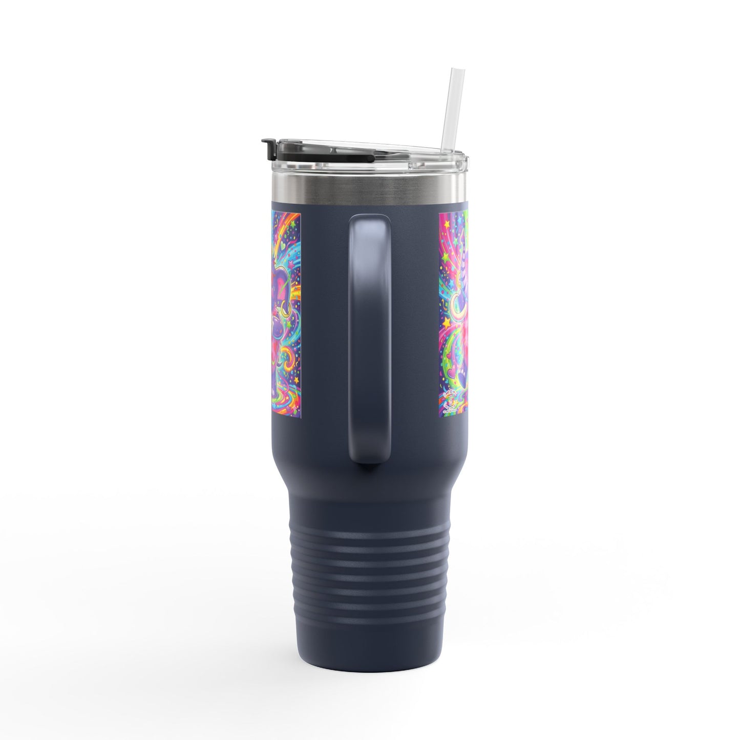 Piklez™ 40oz Insulated Travel Mug – "Born to Celebrate!" Graphic | Smile Universe Collection