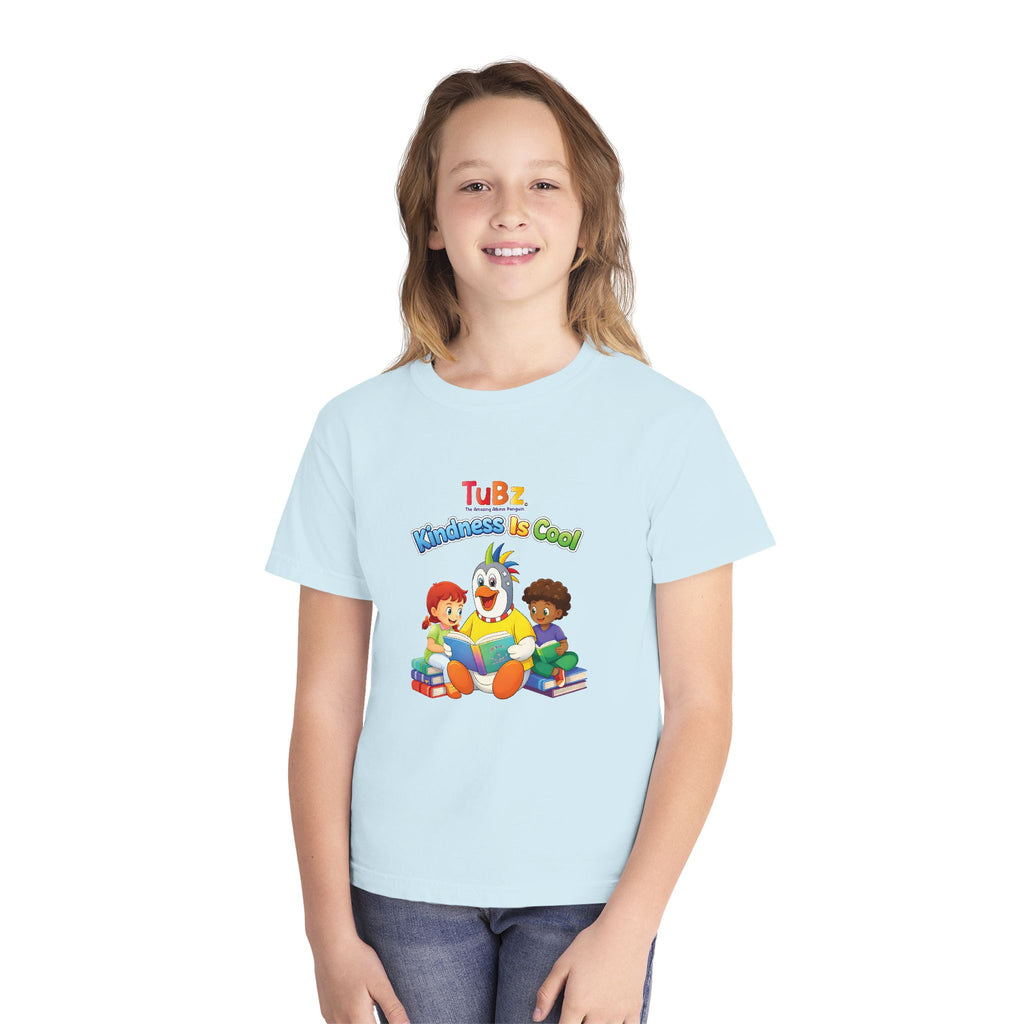 TuBz™ "Kindness Is Cool" Kids T-Shirt - Positive Message Graphic Tee | Smile Universe TuBz4Kidz