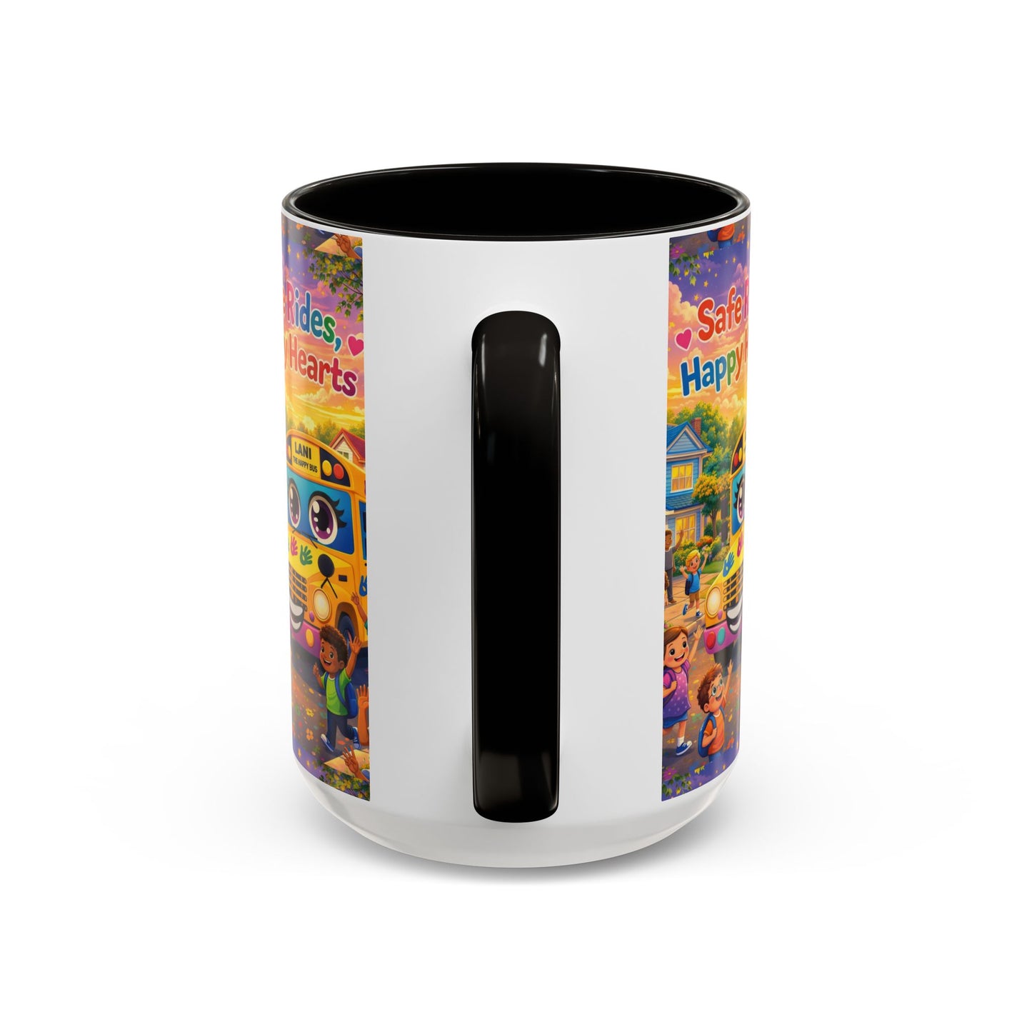 Lani™ Colorful Mug (11oz & 15oz) – "Safe Rides, Happy Hearts" Graphic