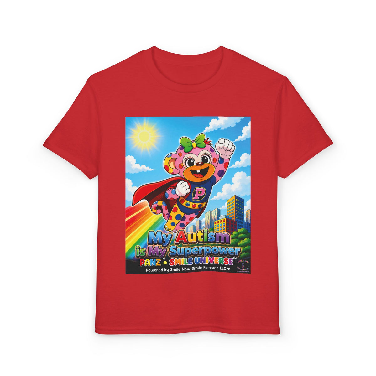 Panz™ Youth DryBlend® T-Shirt – "My Autism is My Superpower" Graphic | Smile Universe Collection