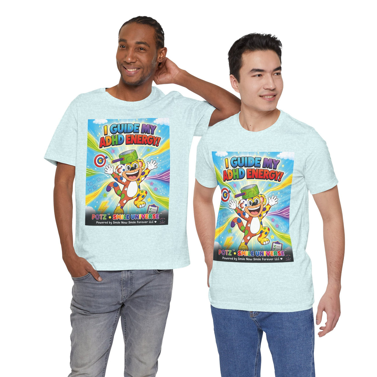 Potz™ Unisex Jersey Short Sleeve Tee – "I Guide My ADHD Energy!" Graphic Tee | Smile Universe Collection