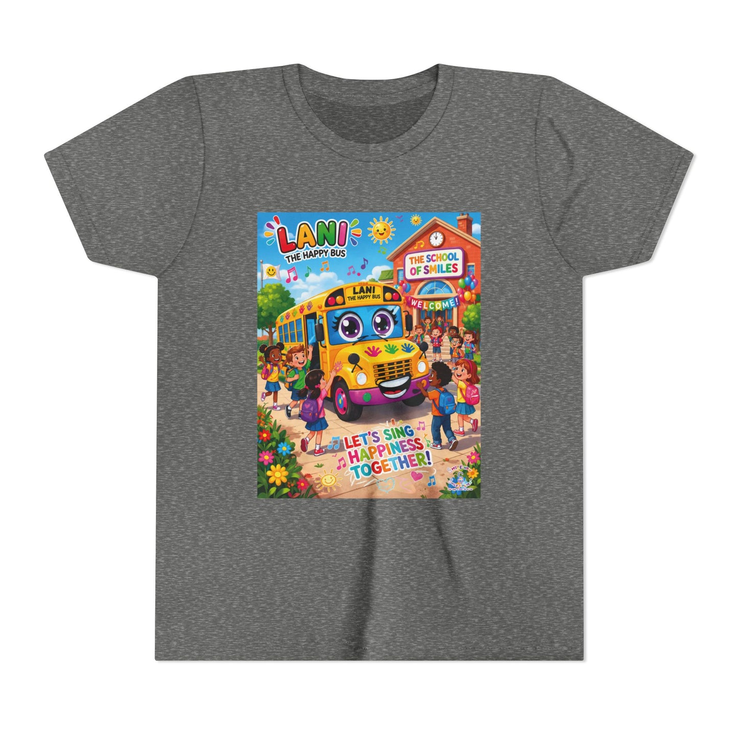 Lani™ Youth Short Sleeve Tee – "Let's Sing Happiness Together!" Graphic