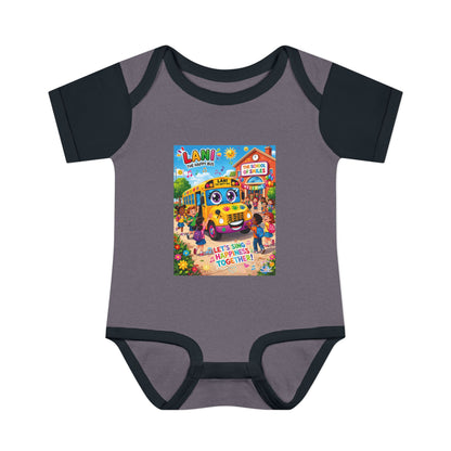 Lani™ Infant Baby Rib Bodysuit – "Let's Sing Happiness Together!" Graphic