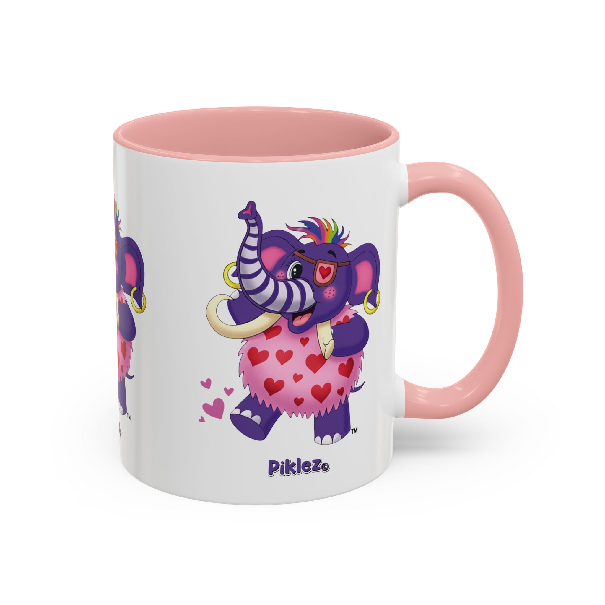 Piklez™ Accent Coffee Mug (11oz & 15oz) – "Full of Love!" Graphic | Smile Universe Collection