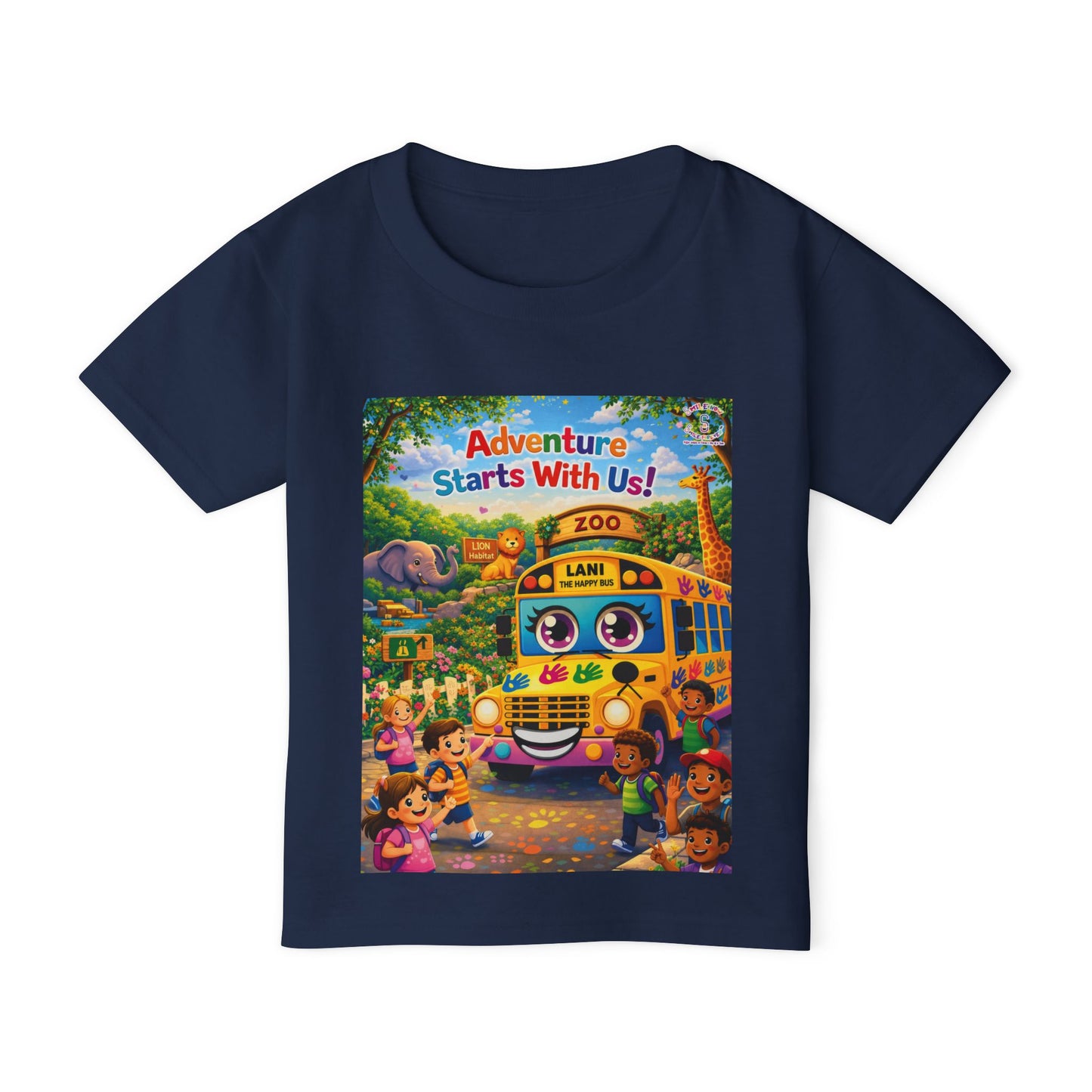 Lani™ Heavy Cotton™ Toddler T-Shirt – "Adventure Starts With Us!" Graphic