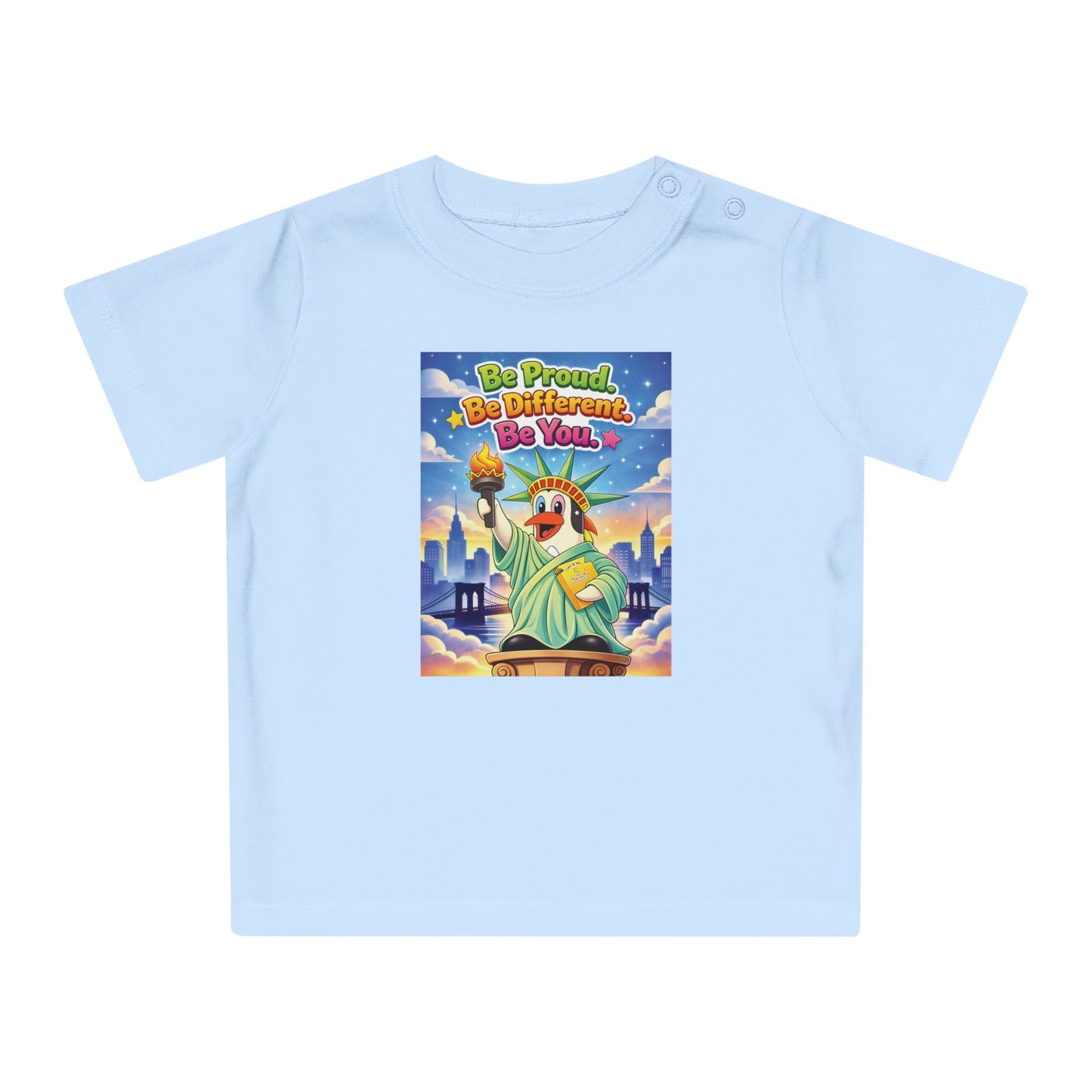 TuBz™ "Be Proud. Be Different. Be You." Baby T- Shirt - Cute Inspirational Infant Tee