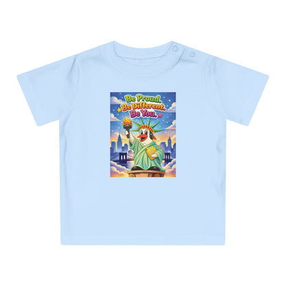 TuBz™ "Be Proud. Be Different. Be You." Baby T- Shirt - Cute Inspirational Infant Tee
