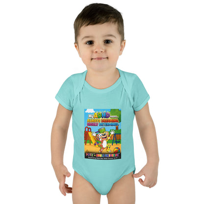 Potz™ Infant Baby Rib Bodysuit – "My ADHD Means Always Dreaming, Highly Determined" Graphic Onesie | Smile Universe Collection