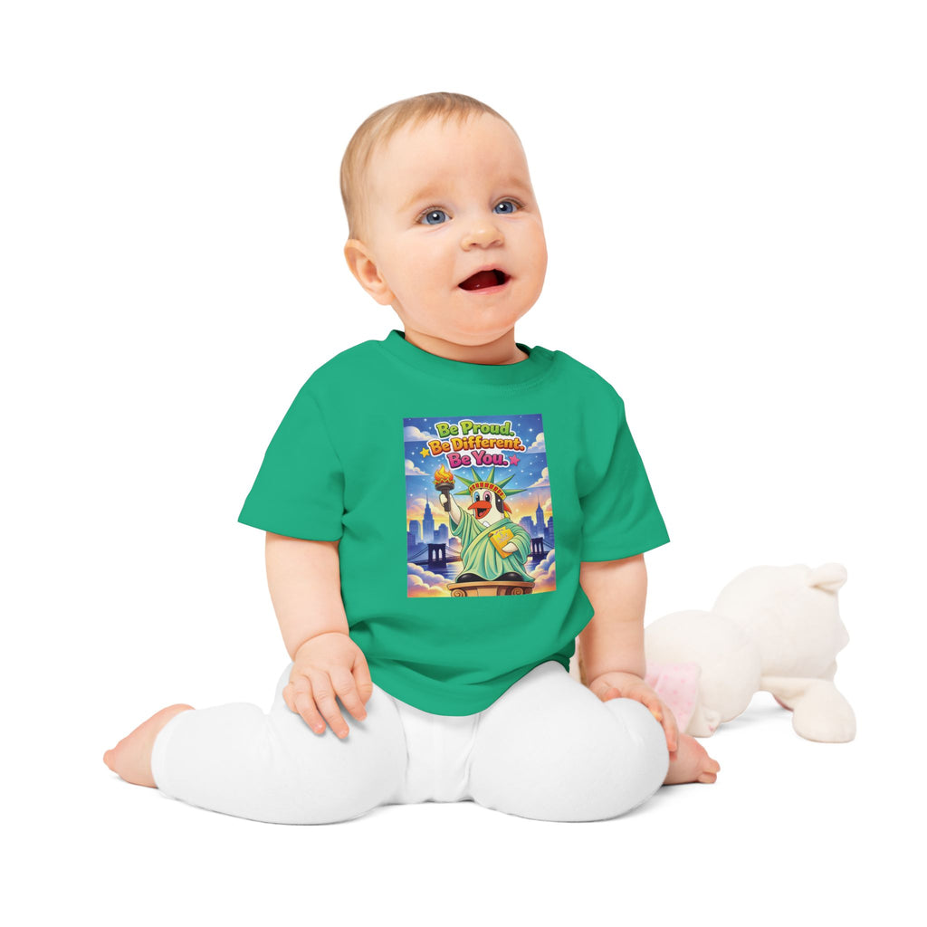 TuBz™ "Be Proud. Be Different. Be You." Baby T- Shirt - Cute Inspirational Infant Tee
