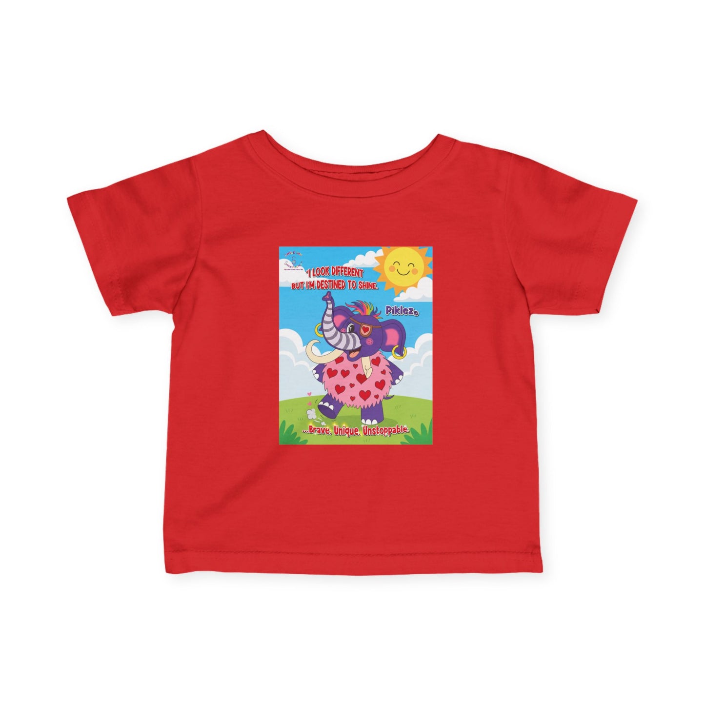 Piklez™ Infant Fine Jersey Tee – “Destined to Shine” Baby Shirt | Smile Universe Piklez Collection