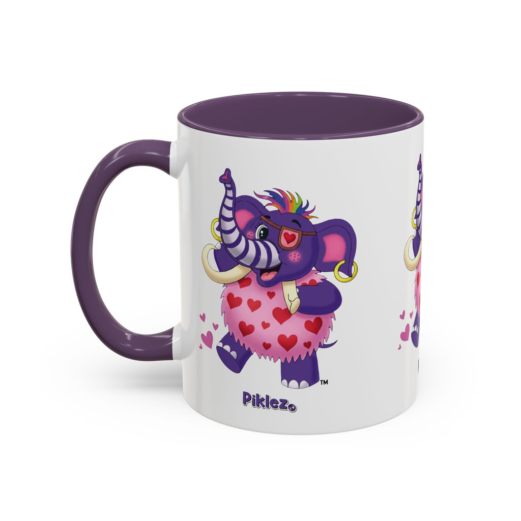 Piklez™ Accent Coffee Mug (11oz & 15oz) – "Full of Love!" Graphic | Smile Universe Collection