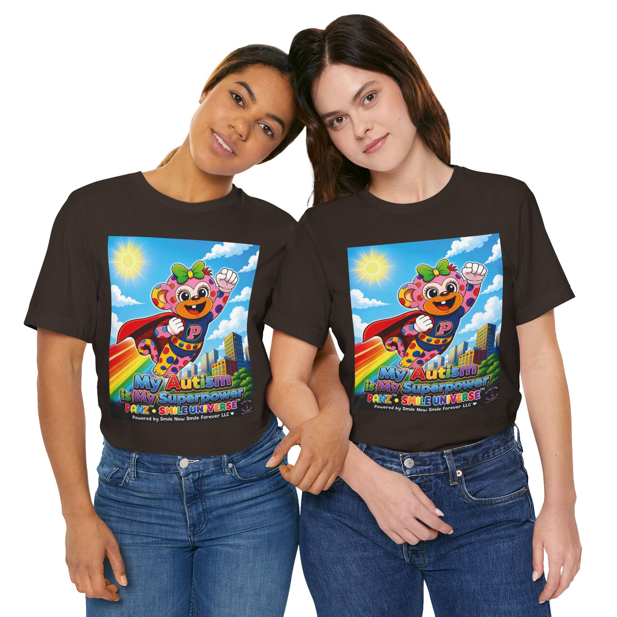 Panz™ Unisex Jersey Short Sleeve Tee – "My Autism is My Superpower" Graphic | Smile Universe Collection